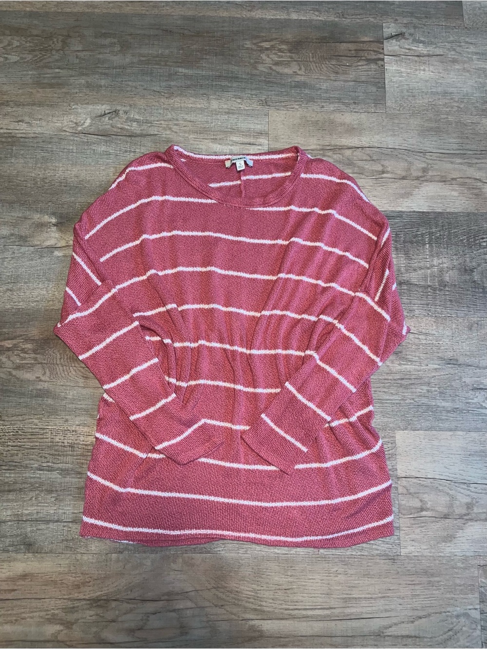Francesca’s Striped Knit Pullover Top - Pink